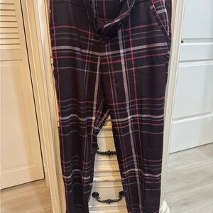 New York & Company Women Plaid Pants Multicolor